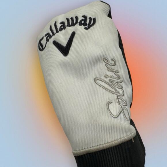CALLAWAY SOLAIRE 6H HYBRID HEADCOVER Golf Head Cover White Black - Picture 2 of 3